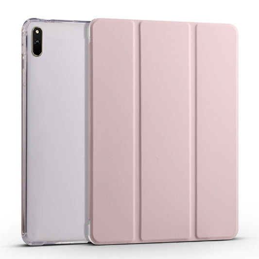3-folding Transparent TPU Smart Leather Tablet Case, For Huawei MatePad 11 2021