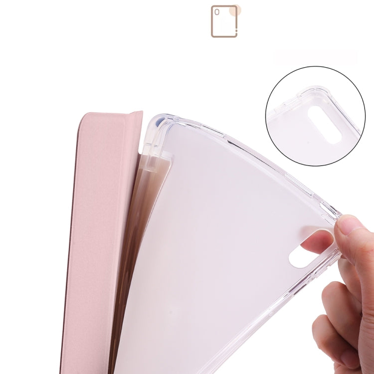 3-folding Transparent TPU Smart Leather Tablet Case, For Huawei MatePad 11 2021