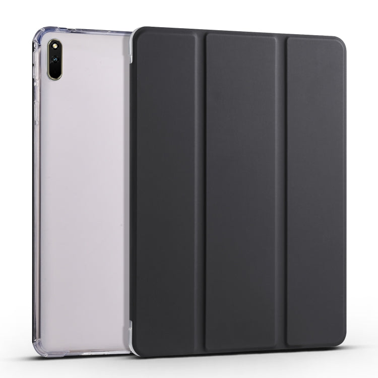 3-folding Transparent TPU Smart Leather Tablet Case, For Huawei MatePad 11 2021