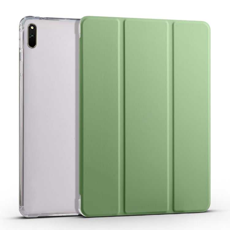 3-folding Transparent TPU Smart Leather Tablet Case, For Huawei MatePad 11 2021