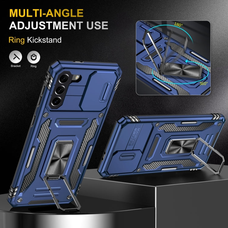 Armor PC + TPU Camera Shield Phone Case, For Samsung Galaxy S23 5G, For Samsung Galaxy S23+ 5G, For Samsung Galaxy S23 Ultra 5G