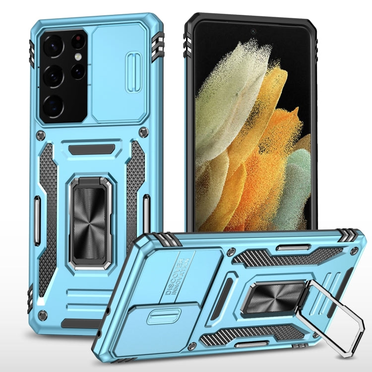Armor PC + TPU Camera Shield Phone Case, For Samsung Galaxy S23 5G, For Samsung Galaxy S23+ 5G, For Samsung Galaxy S23 Ultra 5G