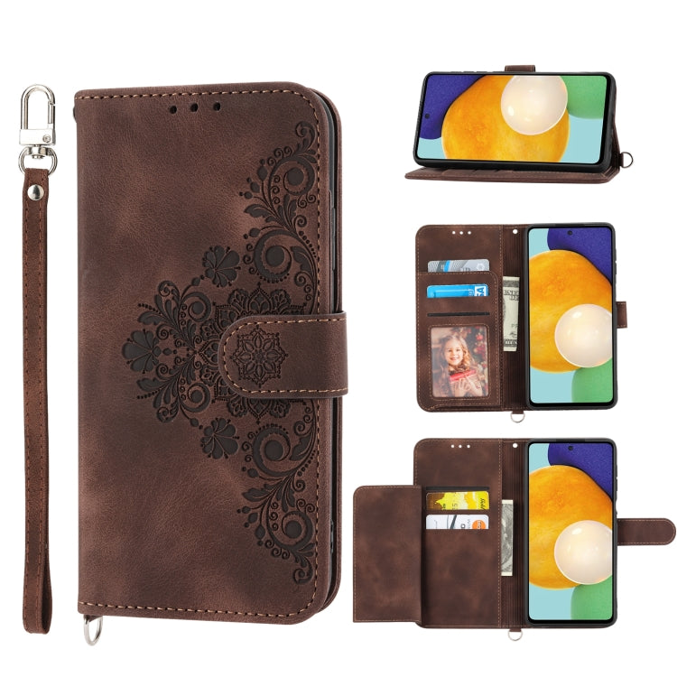 Skin-feel Flowers Embossed Wallet Leather Phone Case, For Samsung Galaxy A13 4G / 5G, For Samsung Galaxy A53, For Samsung Galaxy A73, For Samsung Galaxy A23, For Samsung Galaxy A33 5G, For Samsung Galaxy S20 FE, For Samsung Galaxy S21 Ultra 5G         ...