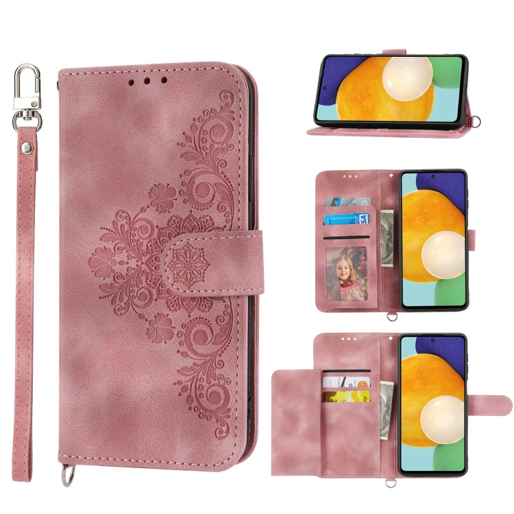 Skin-feel Flowers Embossed Wallet Leather Phone Case, For Samsung Galaxy A13 4G / 5G, For Samsung Galaxy A53, For Samsung Galaxy A73, For Samsung Galaxy A23, For Samsung Galaxy A33 5G, For Samsung Galaxy S20 FE, For Samsung Galaxy S21 Ultra 5G         ...