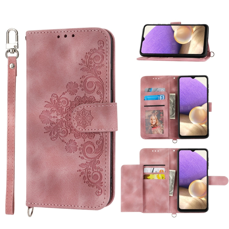 Skin-feel Flowers Embossed Wallet Leather Phone Case, For Samsung Galaxy A13 4G / 5G, For Samsung Galaxy A53, For Samsung Galaxy A73, For Samsung Galaxy A23, For Samsung Galaxy A33 5G, For Samsung Galaxy S20 FE, For Samsung Galaxy S21 Ultra 5G         ...