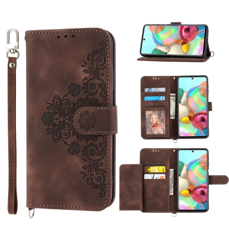Skin-feel Flowers Embossed Wallet Leather Phone Case, For Samsung Galaxy A71 4G, For Samsung Galaxy A51 4G, For Samsung Galaxy A03s 165.8, For Samsung Galaxy A03s 164, For Samsung Galaxy A03s 166, For Samsung Galaxy A32 5G, For Samsung Galaxy A32 4G   ...