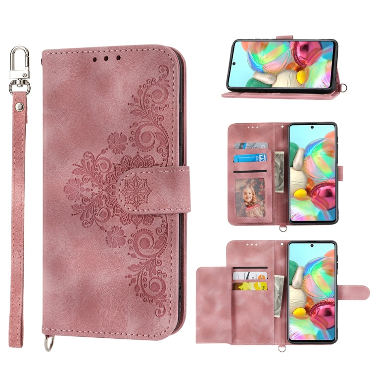 Skin-feel Flowers Embossed Wallet Leather Phone Case, For Samsung Galaxy A71 4G, For Samsung Galaxy A51 4G, For Samsung Galaxy A03s 165.8, For Samsung Galaxy A03s 164, For Samsung Galaxy A03s 166, For Samsung Galaxy A32 5G, For Samsung Galaxy A32 4G   ...