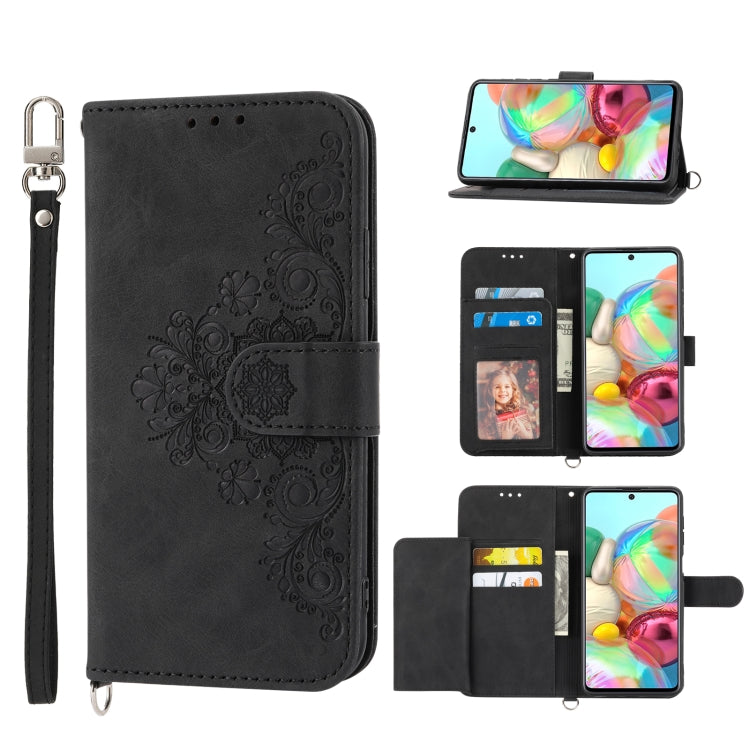 Skin-feel Flowers Embossed Wallet Leather Phone Case, For Samsung Galaxy A71 4G, For Samsung Galaxy A51 4G, For Samsung Galaxy A03s 165.8, For Samsung Galaxy A03s 164, For Samsung Galaxy A03s 166, For Samsung Galaxy A32 5G, For Samsung Galaxy A32 4G   ...