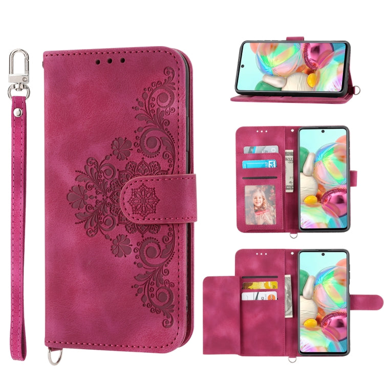 Skin-feel Flowers Embossed Wallet Leather Phone Case, For Samsung Galaxy A71 4G, For Samsung Galaxy A51 4G, For Samsung Galaxy A03s 165.8, For Samsung Galaxy A03s 164, For Samsung Galaxy A03s 166, For Samsung Galaxy A32 5G, For Samsung Galaxy A32 4G   ...