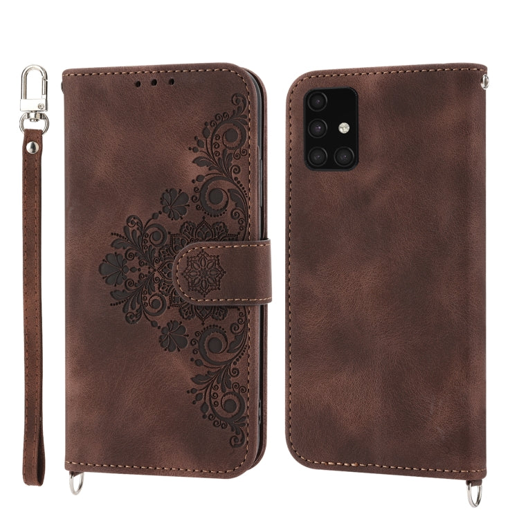 Skin-feel Flowers Embossed Wallet Leather Phone Case, For Samsung Galaxy A71 4G, For Samsung Galaxy A51 4G, For Samsung Galaxy A03s 165.8, For Samsung Galaxy A03s 164, For Samsung Galaxy A03s 166, For Samsung Galaxy A32 5G, For Samsung Galaxy A32 4G   ...