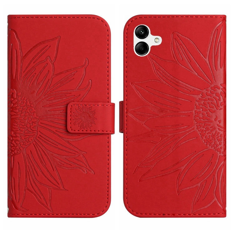 Skin Feel Sun Flower Pattern Flip Leather Phone Case, For Samsung Galaxy A04 4G, For Samsung Galaxy A04S, For Samsung Galaxy A10S/M01S, For Samsung Galaxy A12 4G/A12 5G/M12/F12