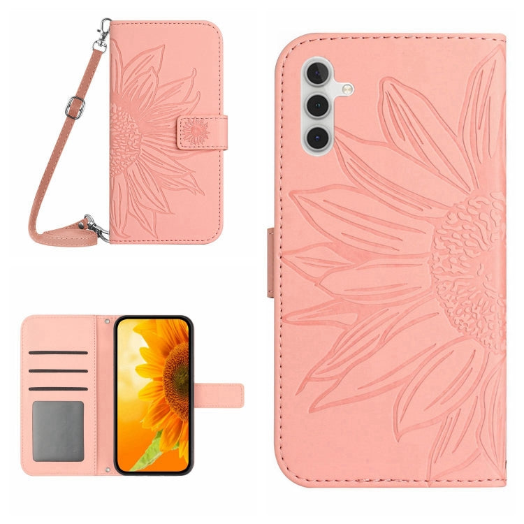 Skin Feel Sun Flower Pattern Flip Leather Phone Case, For Samsung Galaxy A13 4G, For Samsung Galaxy A13 5G, For Samsung Galaxy A14 5G, For Samsung Galaxy A20E