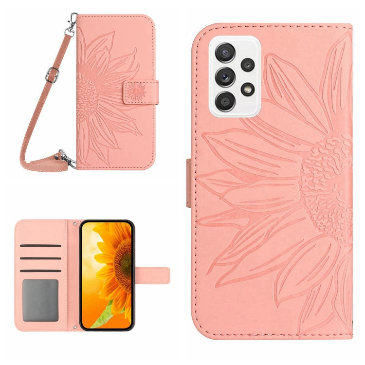 Skin Feel Sun Flower Pattern Flip Leather Phone Case, For Samsung Galaxy A20S, For Samsung Galaxy A22 4G, For Samsung Galaxy A22 5G, For Samsung Galaxy A23