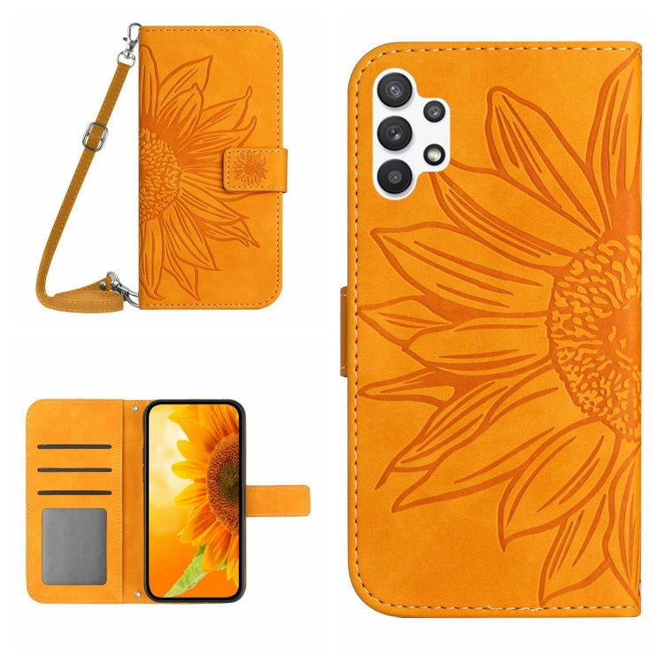 Skin Feel Sun Flower Pattern Flip Leather Phone Case, For Samsung Galaxy A23E, For Samsung Galaxy A30/A20/M10S, For Samsung Galaxy A32 4G, For Samsung Galaxy A32 5G