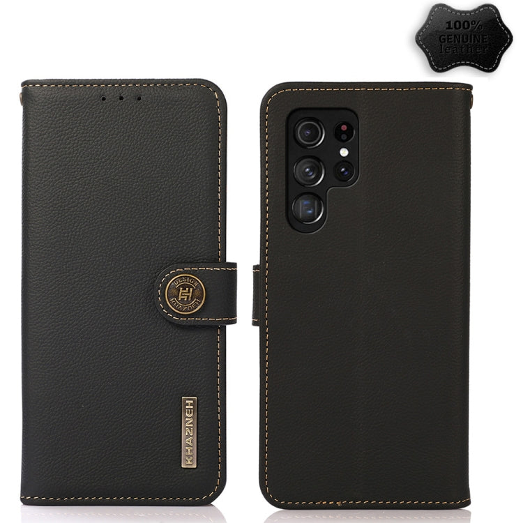 KHAZNEH Custer Genuine Leather RFID Phone Case, For Nokia G60 5G, For Samsung Galaxy S23+ 5G, For Samsung Galaxy S23 5G, For Samsung Galaxy S23 Ultra 5G