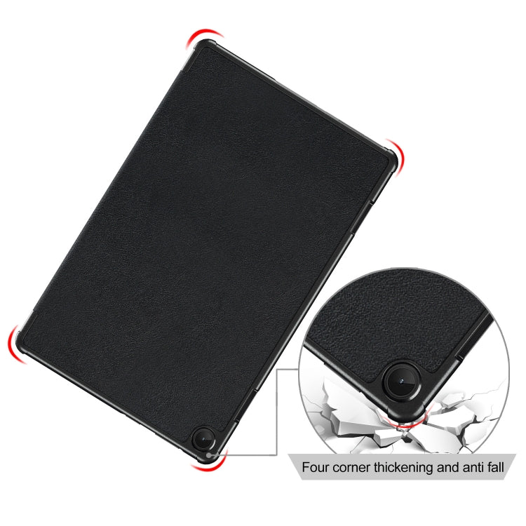 3-folding Magnetic Buckle Custer Texture Leather Smart Tablet Case, For Lenovo Tab M10 10.1 3rd Gen