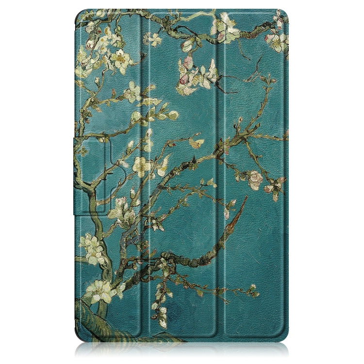 3-folding Magnetic Buckle Coloured Drawing Leather Smart Tablet Case, For Lenovo Tab M10 10.1 3rd Gen