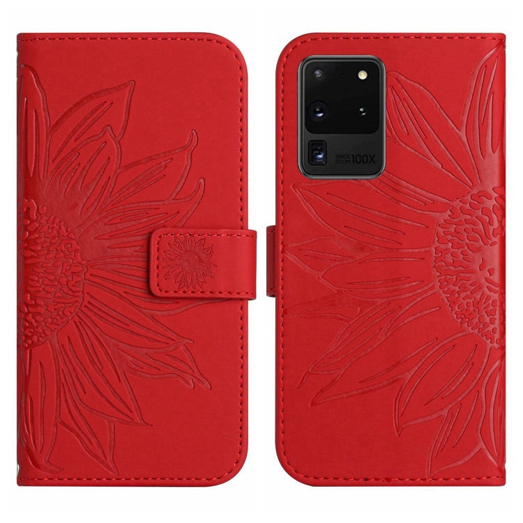 Skin Feel Sun Flower Pattern Flip Leather Phone Case, For Samsung Galaxy S20 Ultra, For Samsung Galaxy S21 5G, For Samsung Galaxy S21 FE 5G, For Samsung Galaxy S21+ 5G