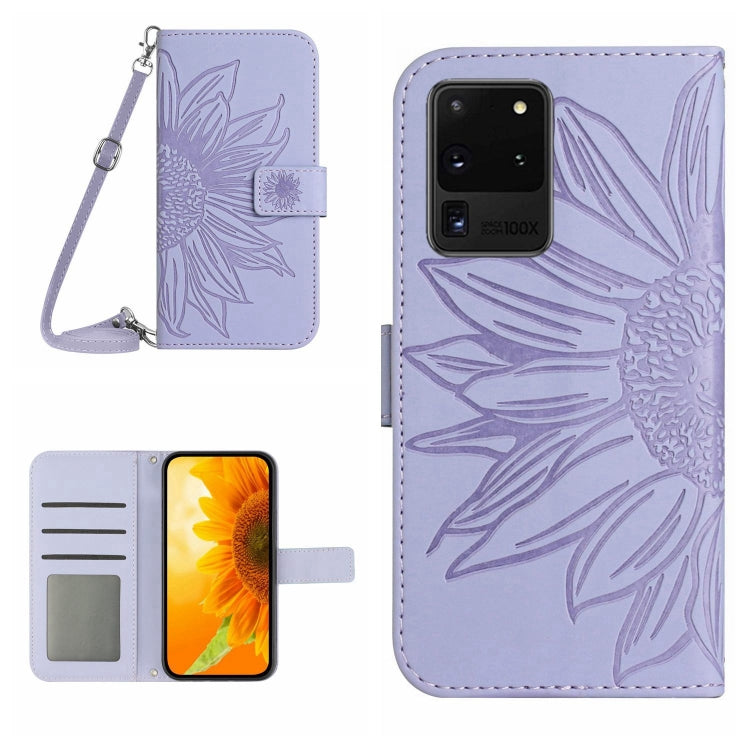 Skin Feel Sun Flower Pattern Flip Leather Phone Case, For Samsung Galaxy S20 Ultra, For Samsung Galaxy S21 5G, For Samsung Galaxy S21 FE 5G, For Samsung Galaxy S21+ 5G