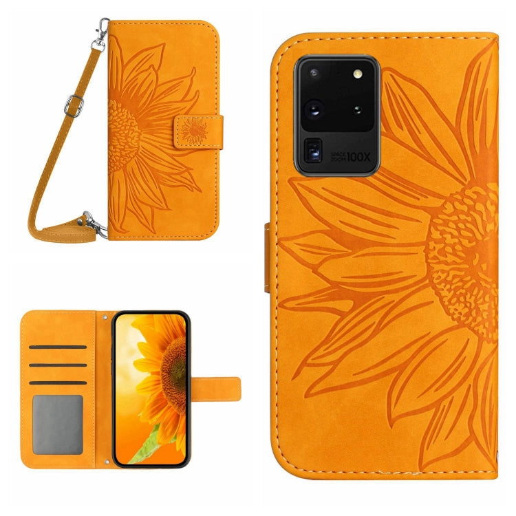 Skin Feel Sun Flower Pattern Flip Leather Phone Case, For Samsung Galaxy S20 Ultra, For Samsung Galaxy S21 5G, For Samsung Galaxy S21 FE 5G, For Samsung Galaxy S21+ 5G