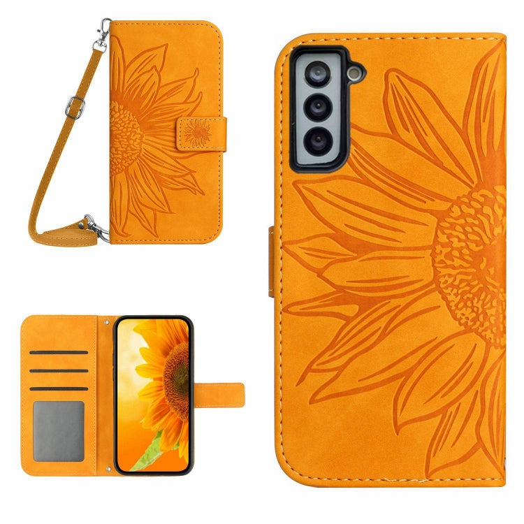 Skin Feel Sun Flower Pattern Flip Leather Phone Case, For Samsung Galaxy S20 Ultra, For Samsung Galaxy S21 5G, For Samsung Galaxy S21 FE 5G, For Samsung Galaxy S21+ 5G