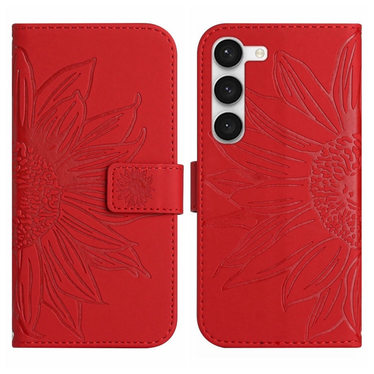 Skin Feel Sun Flower Pattern Flip Leather Phone Case, For Samsung Galaxy S23 5G, For Samsung Galaxy S23 Ultra 5G, For Samsung Galaxy S23+ 5G, For Samsung Galaxy Xcover6 Pro
