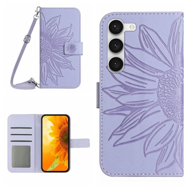 Skin Feel Sun Flower Pattern Flip Leather Phone Case, For Samsung Galaxy S23 5G, For Samsung Galaxy S23 Ultra 5G, For Samsung Galaxy S23+ 5G, For Samsung Galaxy Xcover6 Pro