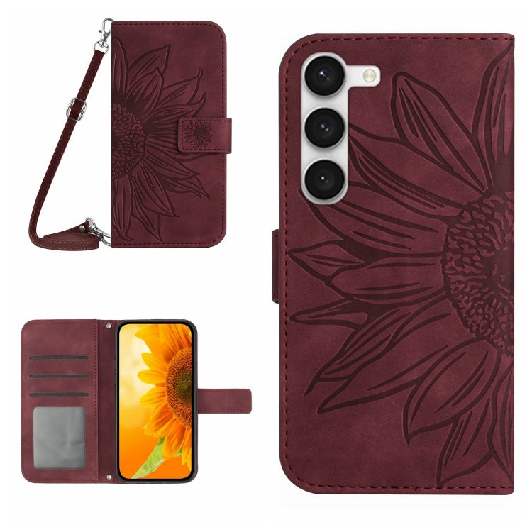 Skin Feel Sun Flower Pattern Flip Leather Phone Case, For Samsung Galaxy S23 5G, For Samsung Galaxy S23 Ultra 5G, For Samsung Galaxy S23+ 5G, For Samsung Galaxy Xcover6 Pro
