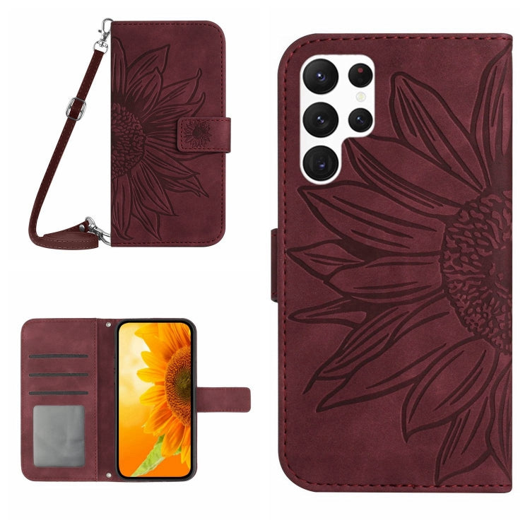 Skin Feel Sun Flower Pattern Flip Leather Phone Case, For Samsung Galaxy S23 5G, For Samsung Galaxy S23 Ultra 5G, For Samsung Galaxy S23+ 5G, For Samsung Galaxy Xcover6 Pro