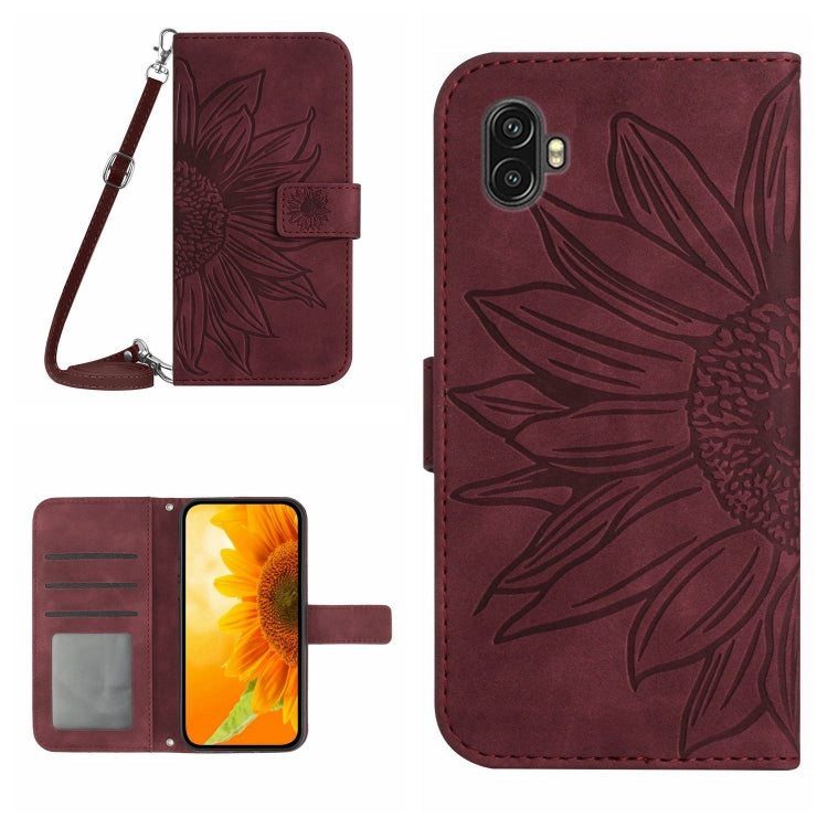 Skin Feel Sun Flower Pattern Flip Leather Phone Case, For Samsung Galaxy S23 5G, For Samsung Galaxy S23 Ultra 5G, For Samsung Galaxy S23+ 5G, For Samsung Galaxy Xcover6 Pro