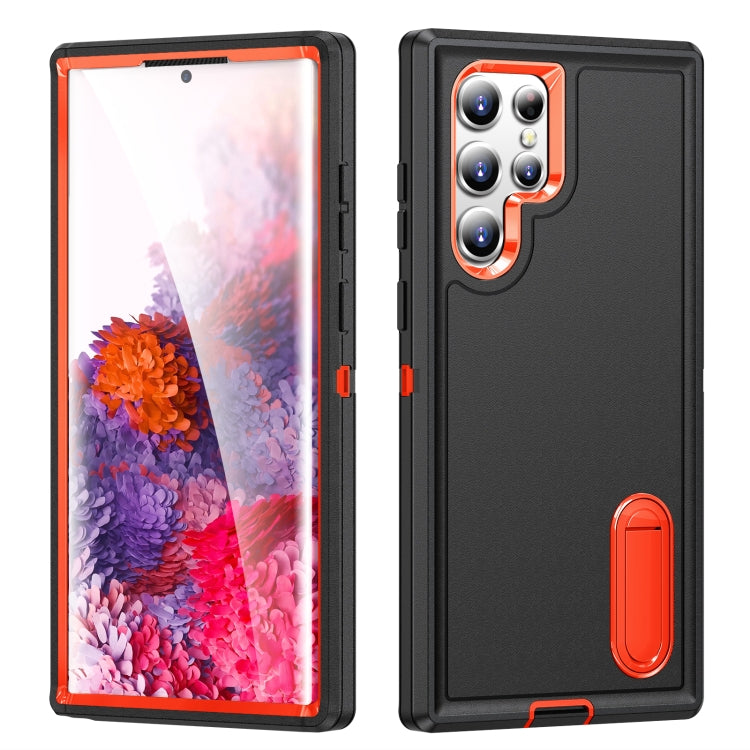 3 in 1 Rugged Holder Phone Case, For Samsung Galaxy S23 5G, For Samsung Galaxy S23+ 5G, For Samsung Galaxy S23 ultra 5G