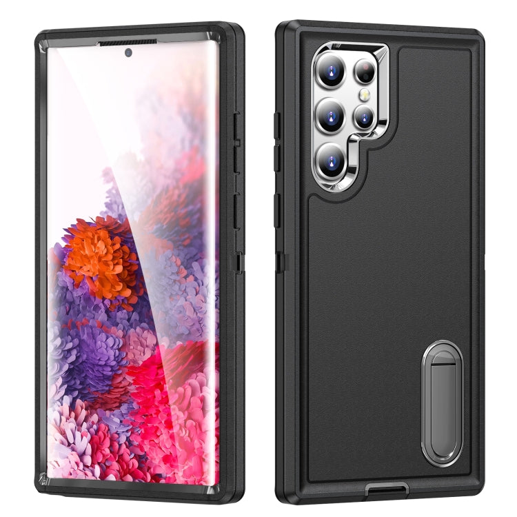 3 in 1 Rugged Holder Phone Case, For Samsung Galaxy S23 5G, For Samsung Galaxy S23+ 5G, For Samsung Galaxy S23 ultra 5G
