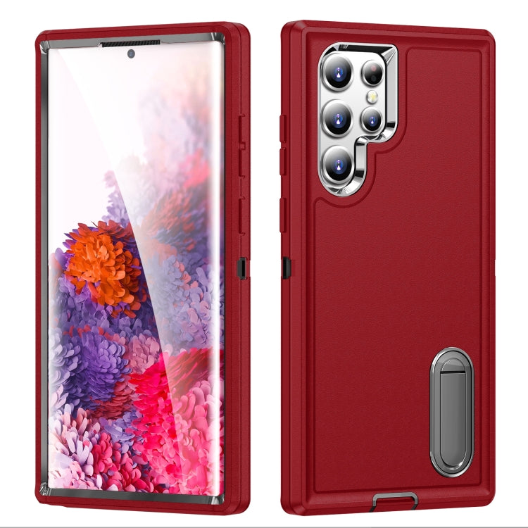 3 in 1 Rugged Holder Phone Case, For Samsung Galaxy S23 5G, For Samsung Galaxy S23+ 5G, For Samsung Galaxy S23 ultra 5G