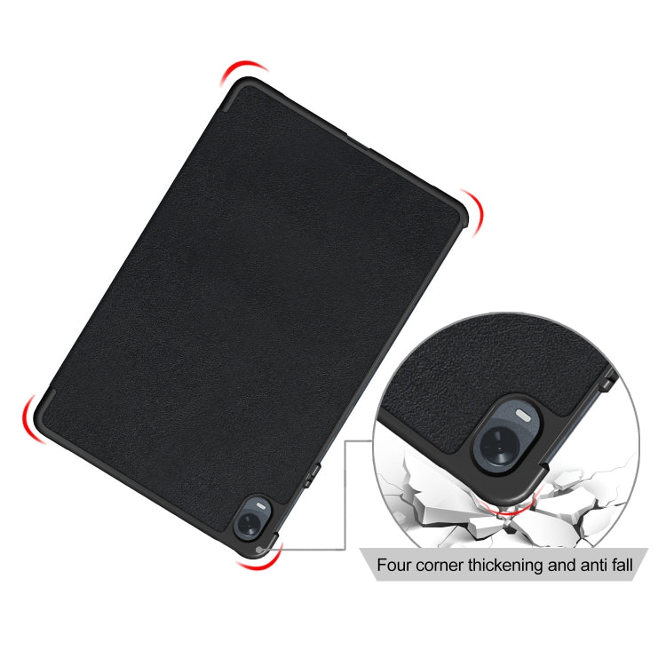 3-folding Magnetic Buckle Custer Texture Leather Tablet Case, For OPPO Pad 11 inch, For Realme Pad Mini 8.7