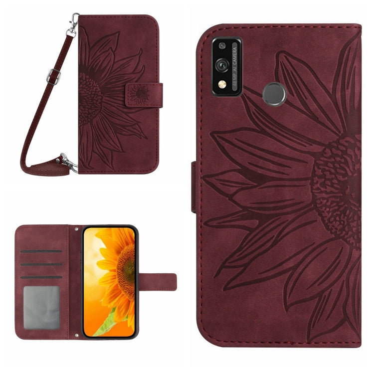 Skin Feel Sun Flower Pattern Flip Leather Phone Case, For Honor 9X Lite, For Honor 50 Lite, For Honor 70, For Honor 70 Pro+