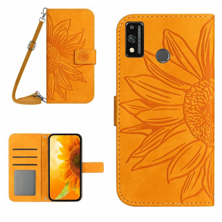 Skin Feel Sun Flower Pattern Flip Leather Phone Case, For Honor 9X Lite, For Honor 50 Lite, For Honor 70, For Honor 70 Pro+