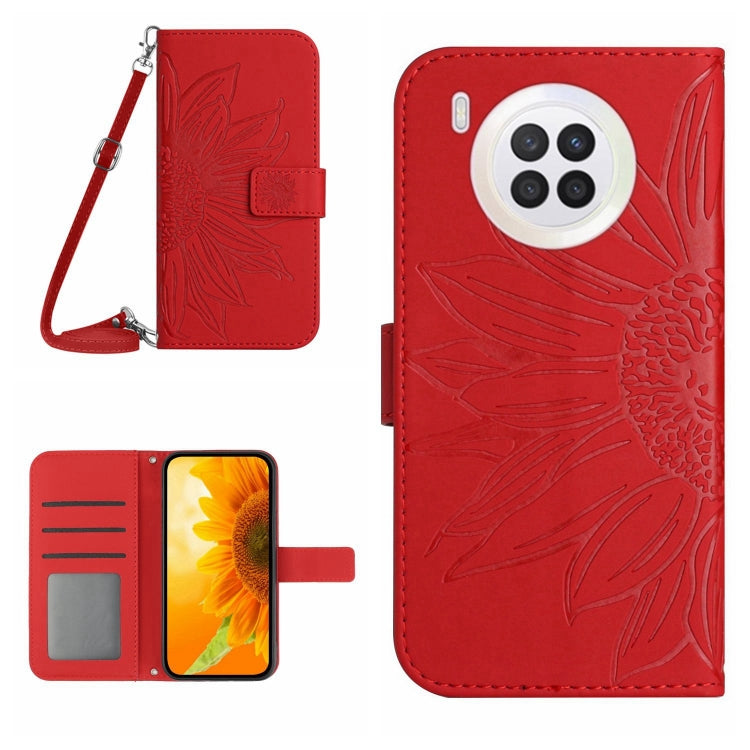 Skin Feel Sun Flower Pattern Flip Leather Phone Case, For Honor 9X Lite, For Honor 50 Lite, For Honor 70, For Honor 70 Pro+