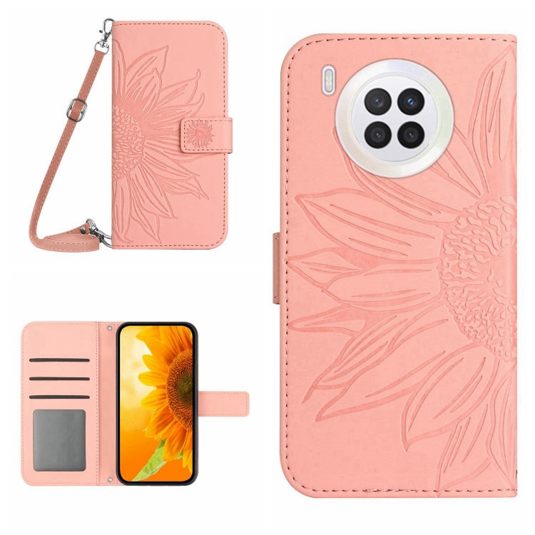 Skin Feel Sun Flower Pattern Flip Leather Phone Case, For Honor 9X Lite, For Honor 50 Lite, For Honor 70, For Honor 70 Pro+