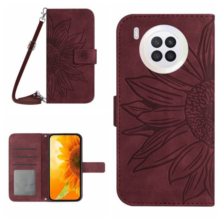 Skin Feel Sun Flower Pattern Flip Leather Phone Case, For Honor 9X Lite, For Honor 50 Lite, For Honor 70, For Honor 70 Pro+