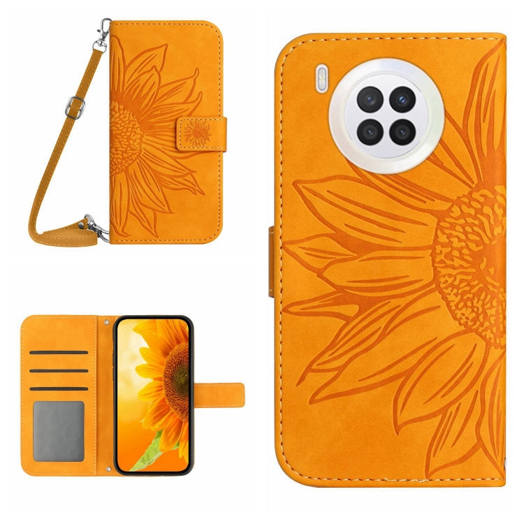Skin Feel Sun Flower Pattern Flip Leather Phone Case, For Honor 9X Lite, For Honor 50 Lite, For Honor 70, For Honor 70 Pro+