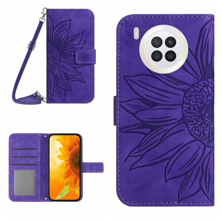 Skin Feel Sun Flower Pattern Flip Leather Phone Case, For Honor 9X Lite, For Honor 50 Lite, For Honor 70, For Honor 70 Pro+