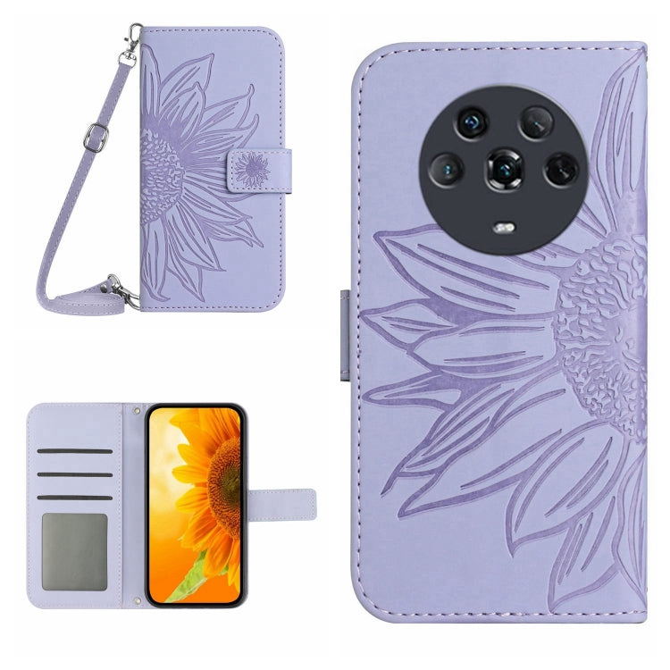 Skin Feel Sun Flower Pattern Flip Leather Phone Case, For Honor Magic4, For Honor Magic4 Lite 5G, For Honor Magic4 Pro, For Huawei P20
