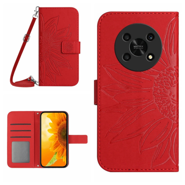 Skin Feel Sun Flower Pattern Flip Leather Phone Case, For Honor Magic4, For Honor Magic4 Lite 5G, For Honor Magic4 Pro, For Huawei P20
