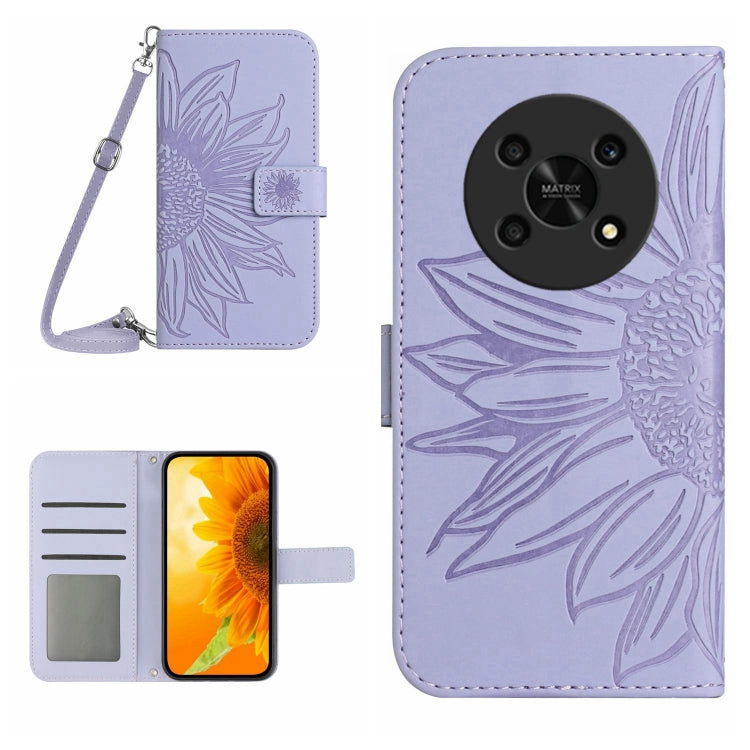 Skin Feel Sun Flower Pattern Flip Leather Phone Case, For Honor Magic4, For Honor Magic4 Lite 5G, For Honor Magic4 Pro, For Huawei P20