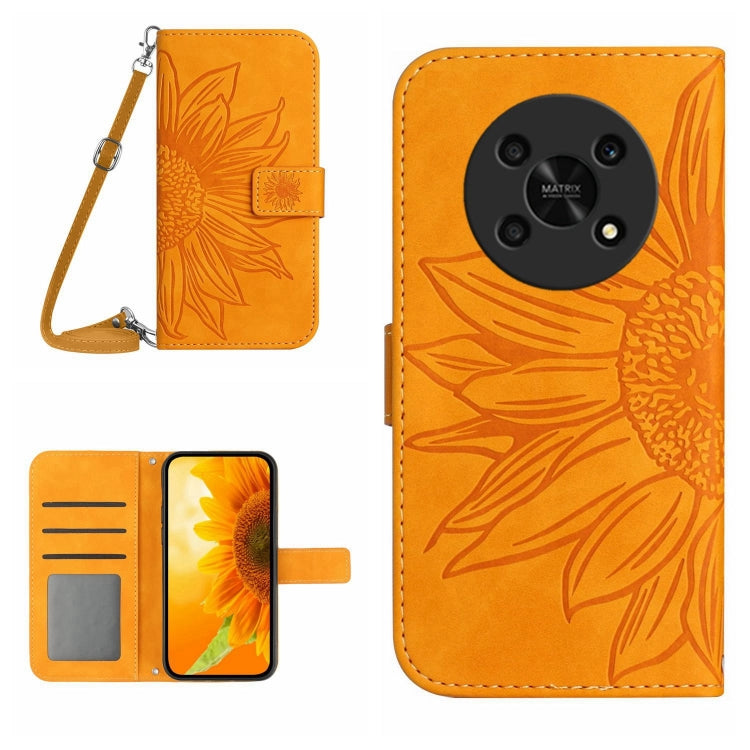 Skin Feel Sun Flower Pattern Flip Leather Phone Case, For Honor Magic4, For Honor Magic4 Lite 5G, For Honor Magic4 Pro, For Huawei P20