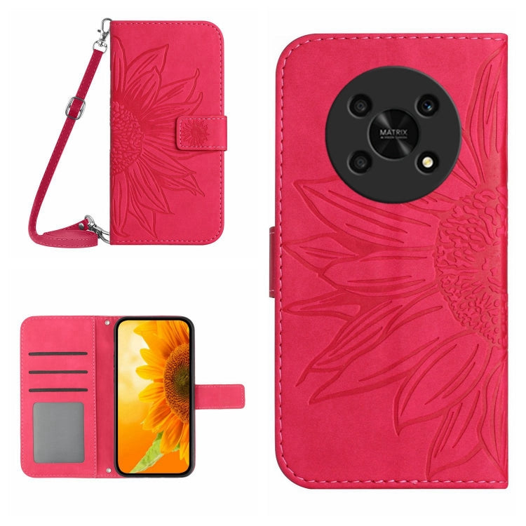 Skin Feel Sun Flower Pattern Flip Leather Phone Case, For Honor Magic4, For Honor Magic4 Lite 5G, For Honor Magic4 Pro, For Huawei P20