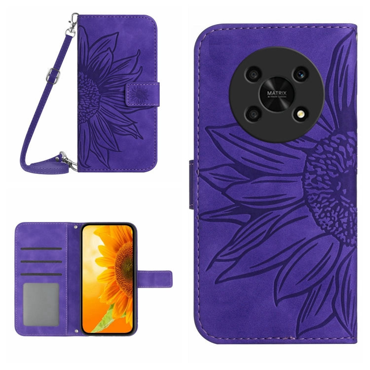 Skin Feel Sun Flower Pattern Flip Leather Phone Case, For Honor Magic4, For Honor Magic4 Lite 5G, For Honor Magic4 Pro, For Huawei P20