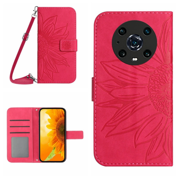 Skin Feel Sun Flower Pattern Flip Leather Phone Case, For Honor Magic4, For Honor Magic4 Lite 5G, For Honor Magic4 Pro, For Huawei P20