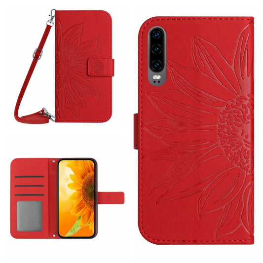 Skin Feel Sun Flower Pattern Flip Leather Phone Case, For Huawei P30, For Huawei P30 Lite, For Huawei P30 Pro, For Huawei P40