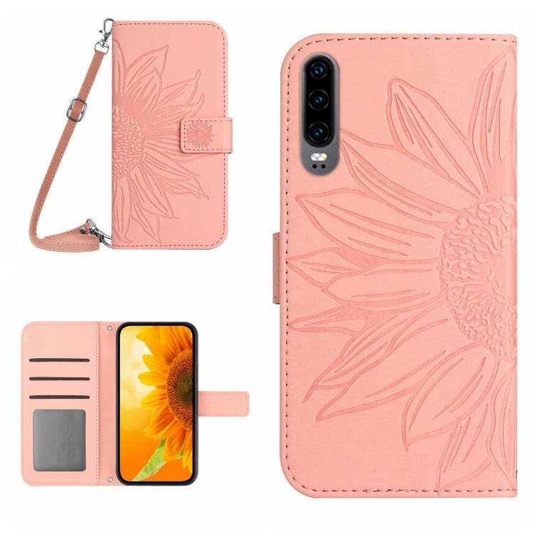 Skin Feel Sun Flower Pattern Flip Leather Phone Case, For Huawei P30, For Huawei P30 Lite, For Huawei P30 Pro, For Huawei P40